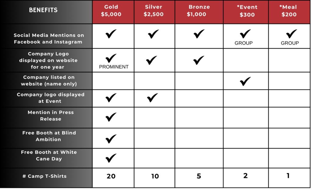 Camp Lighthouse Sponsorship Details
